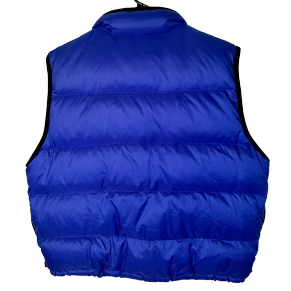 Eddie Bauer Mens XL Ebtek Goose Down Puffer Vest Jacket Full Zip Nylon Ryal Blue - Picture 2 of 5
